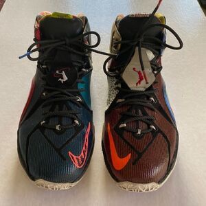 NIKE “What The” Lebron 12 SE Multi Color Sneakers 2015 Size 11 US